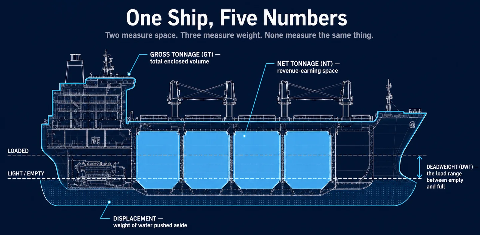 A Ship's Weight Is Five Different Numbers — And Two of Them Aren't Weight at All